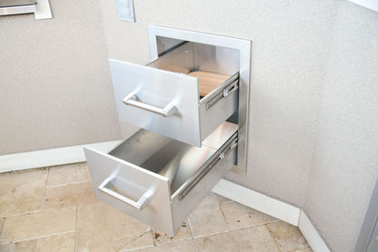 Outdoor Kitchen Stainless Steel Double Drawer