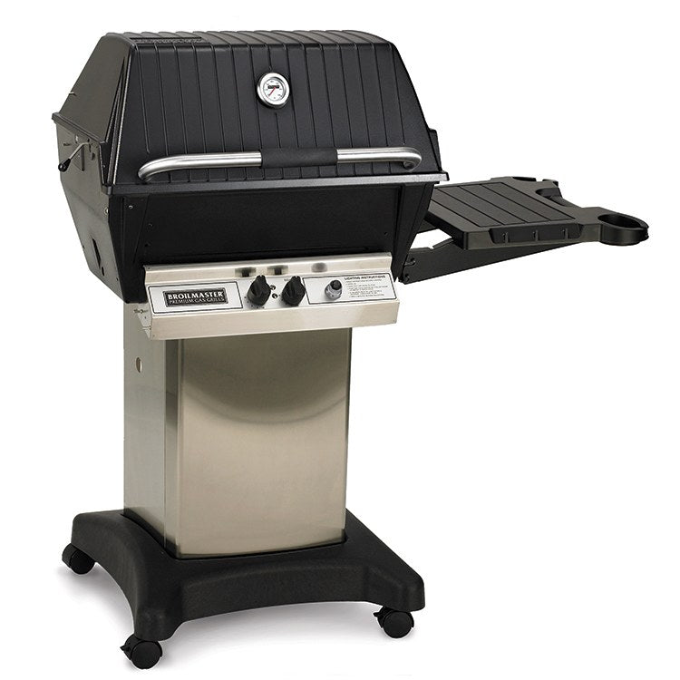 Broilmaster P3X Premium Gas Grill Package with Stainless Steel Cart and Side Shelf