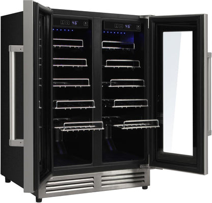 THOR Contemporary Package - 36" Electric Range, Range Hood, Refrigerator, Dishwasher, Microwave and Wine Cooler, ARE36-HRH3607-TRF3602-HWD2401SS-TMD3002-TWC2402