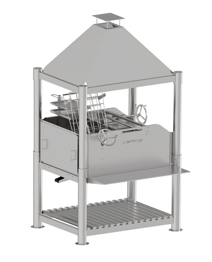 Tagwood BBQ Argentine Santa Maria Wood Fire & Charcoal Gaucho Grill all Stainless Steel | BBQ12SS