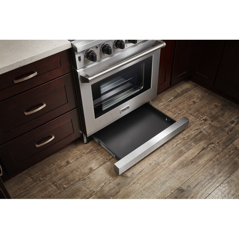 THOR Kitchen 30 in. 4.55 cu. ft. Professional Propane Gas Range in Stainless Steel, LRG3001ULP