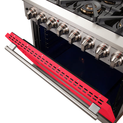 Forno Capriasca 36-Inch Freestanding Dual Fuel Range, 6 Burners, True Convection Oven