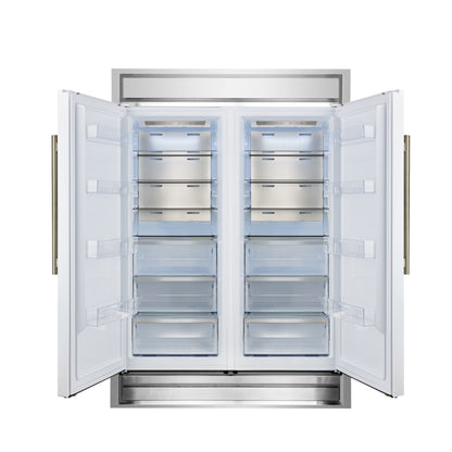 Forno Maderno 2-28-Inch Wide Convertible Refrigerator/Freezer in White, Decorative Trim, 27.2 cu.ft, 84-Inch High, ENERGY STAR Certified