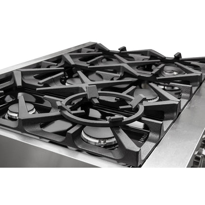 Forno Massimo 36-Inch Freestanding Gas Range, 6 Sealed Burners, Convection Oven, Energy Efficient