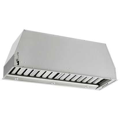 Forno Frassanito 36-Inch Recessed Range Hood, 450 CFM, Stainless Steel Baffle Filters, LED Lighting