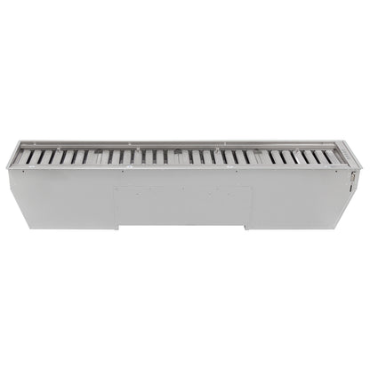 Forno Frassanito 60-Inch Recessed Range Hood, Stainless Steel Baffle Filters, LED Lighting