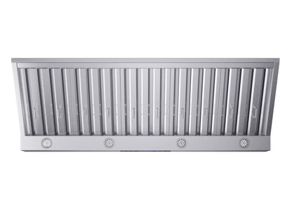 Forno Palazzo 60-Inch Wall Mounted Range Hood, Stainless Steel, Heavy Duty Baffle Filters, Remote Control