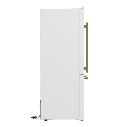 Forno Milano Espresso 31-Inch Bottom Freezer Refrigerator, White, 17.2 cu.ft Capacity, Energy Efficient