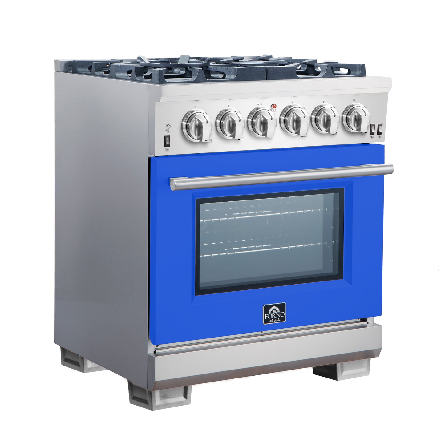 Forno Capriasca 30-Inch Freestanding Gas Range, 4 Burners, True Convection Oven
