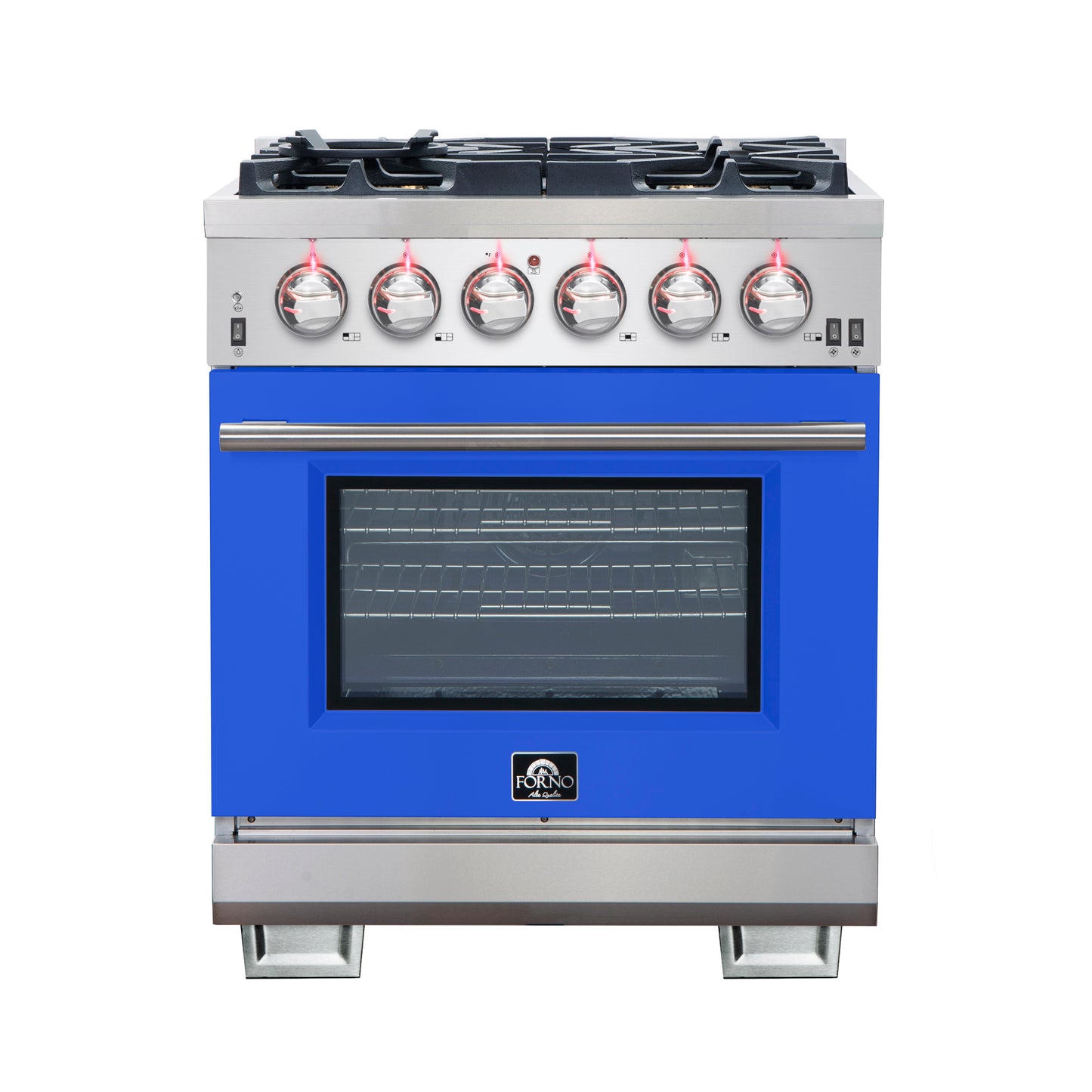 Forno Capriasca 30-Inch Freestanding Gas Range, 4 Burners, True Convection Oven