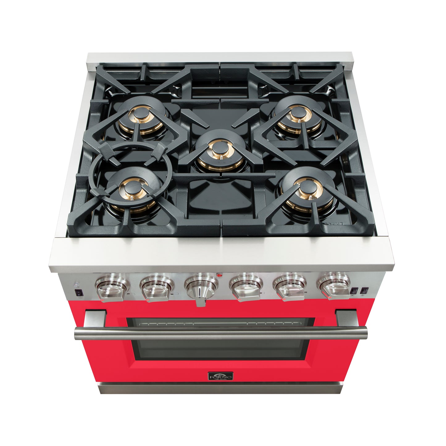 Forno Capriasca 30-Inch Freestanding Gas Range, 4 Burners, True Convection Oven