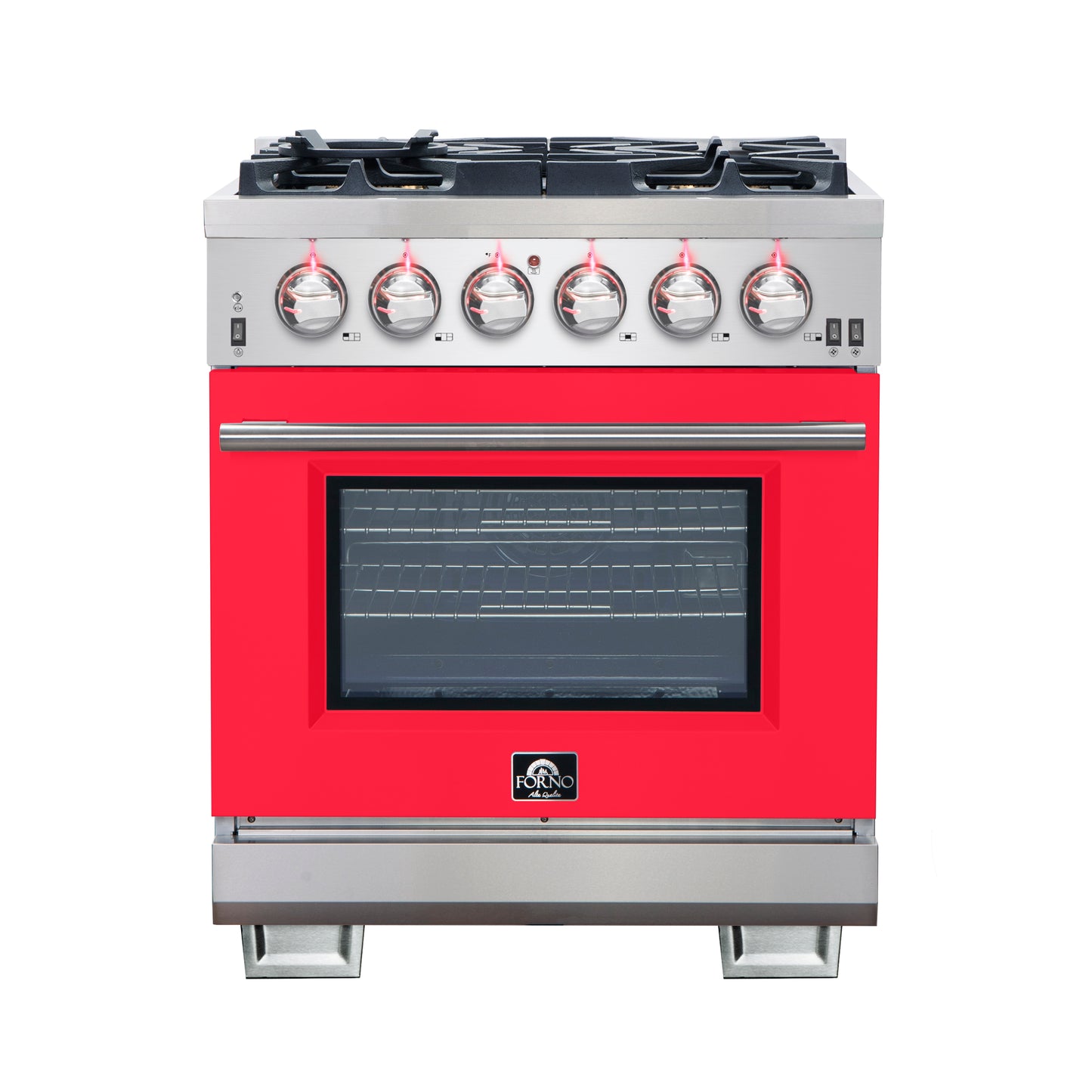 Forno Capriasca 30-Inch Freestanding Gas Range, 4 Burners, True Convection Oven
