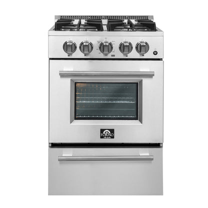 Forno Breno 24-Inch Freestanding Gas Range, Compact Design, Energy Efficient