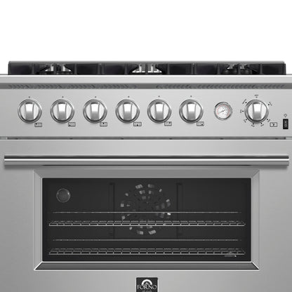 Marco 36-Inch Gas Range Stainless Steel, 6 Burners 67,000 BTU, 5.36 cu.ft. Convection Oven