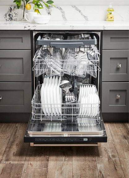 THOR Contemporary Package - 36" Electric Range, Range Hood, Refrigerator, Dishwasher, Microwave and Wine Cooler, ARE36-HRH3607-TRF3602-HWD2401SS-TMD3002-TWC2402
