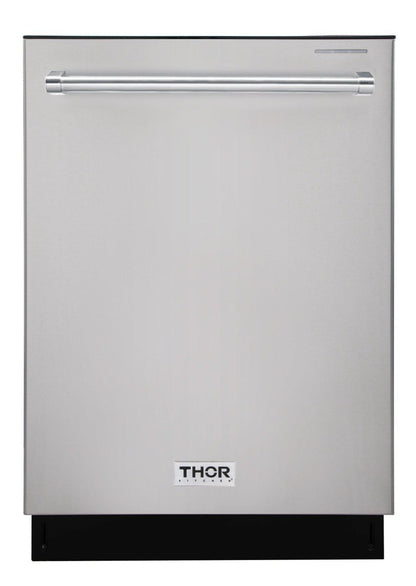 THOR Kitchen Package - 36" Electric Range, Range Hood, Microwave, Refrigerator with Water and Ice Dispenser, Dishwasher, ARE36-HRH3607-TRF3601FD-HDW2401SS-TMD2401