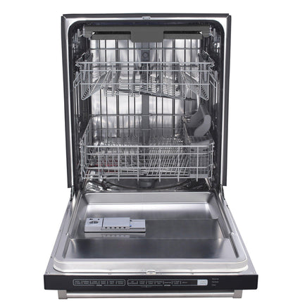 THOR Contemporary Package - 36" Electric Range, Range Hood, Refrigerator, Dishwasher, Microwave and Wine Cooler, ARE36-HRH3607-TRF3602-HWD2401SS-TMD3002-TWC2402