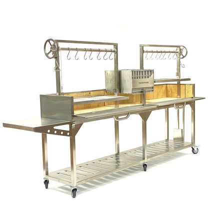 Tagwood BBQ Double Argentine Santa Maria Wood Fire & Charcoal Gaucho Grill | BBQ04SS  PRE-ORDER