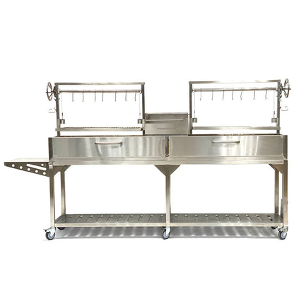 Tagwood BBQ Double Argentine Santa Maria Wood Fire & Charcoal Gaucho Grill | BBQ04SS  PRE-ORDER