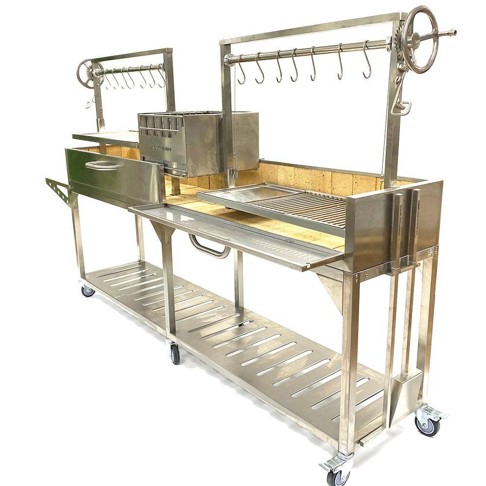 Tagwood BBQ Double Argentine Santa Maria Wood Fire & Charcoal Gaucho Grill | BBQ04SS  PRE-ORDER