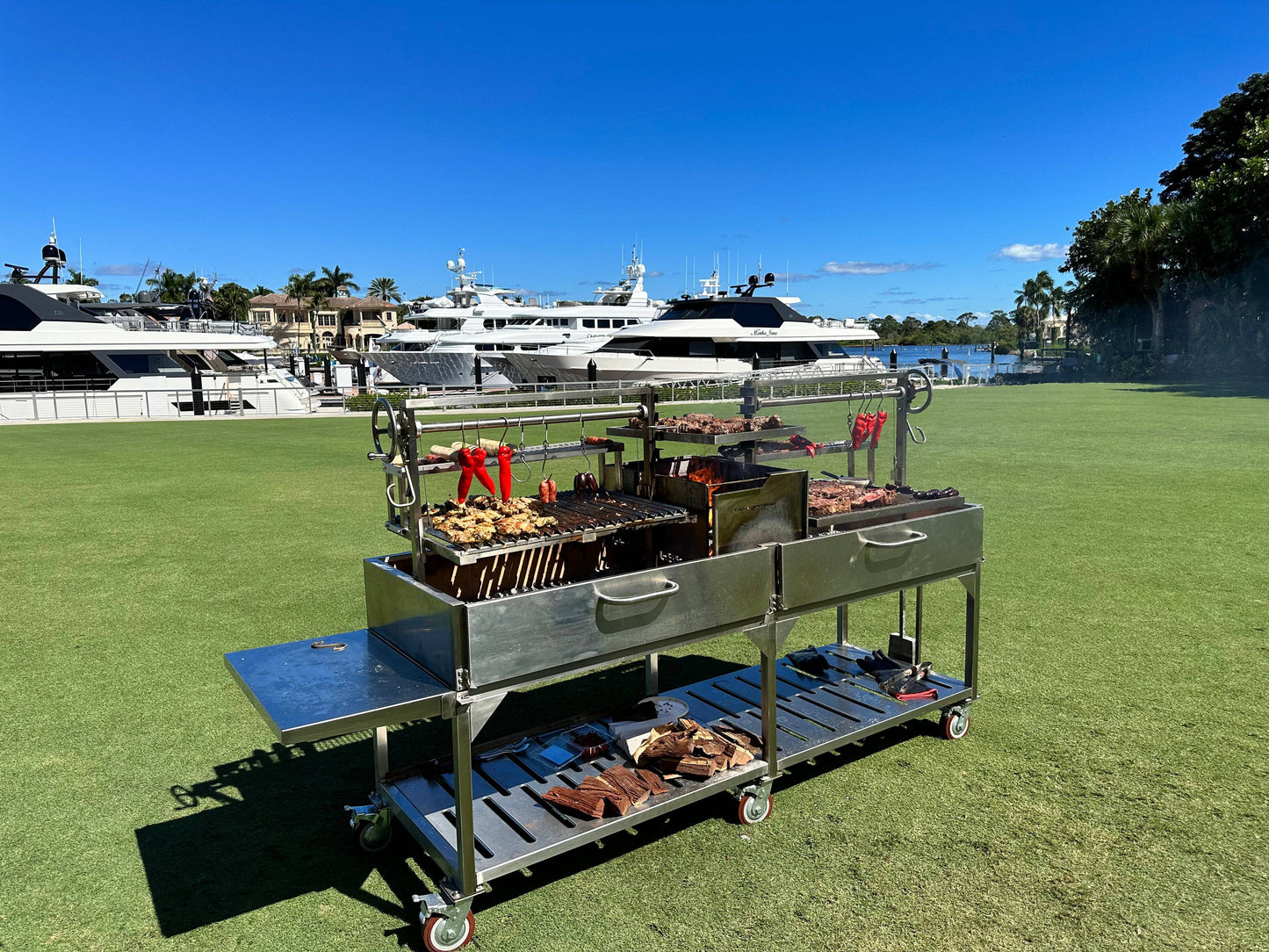 Tagwood BBQ Double Argentine Santa Maria Wood Fire & Charcoal Gaucho Grill | BBQ24SS OPEN FIRE COOKING - PRE-ORDER