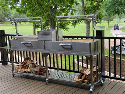 Tagwood BBQ Double Argentine Santa Maria Wood Fire & Charcoal Gaucho Grill | BBQ04SS  PRE-ORDER