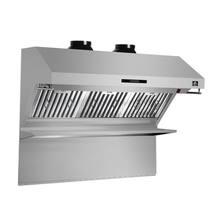 Forno Savona 48-Inch Wall Mount Range Hood, Baffle Filters, Backsplash Included
