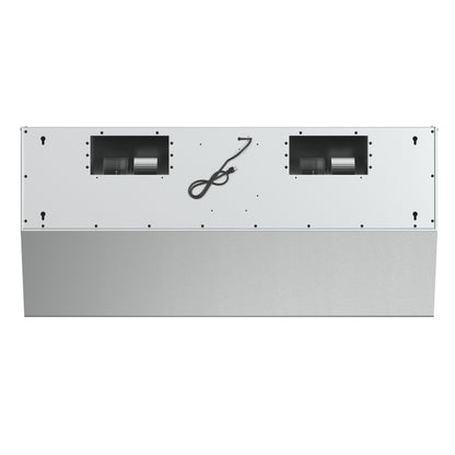 Forno Palazzo 48-Inch Wall Mounted Range Hood, Stainless Steel, Heavy Duty Baffle Filters, Remote Control