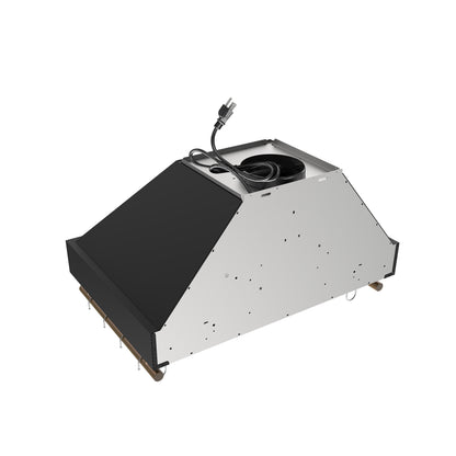 Forno Venezia 30 Inch Wall-Mounted Range Hood in Black with Touch Controls and Baffle Filters