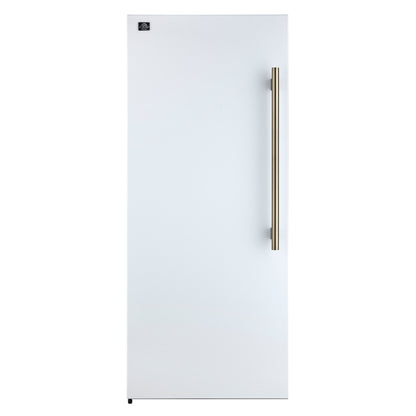 Forno Maderno 28" Built-In Convertible Refrigerator in White, 13.6 cu.ft. Left Swing with Decorative Grill - 32" Wide