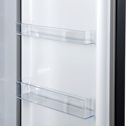Forno Maderno 2-28-Inch Wide Convertible Refrigerator/Freezer in Black, Decorative Trim, 27.2 cu.ft, 84-Inch High, ENERGY STAR Certified