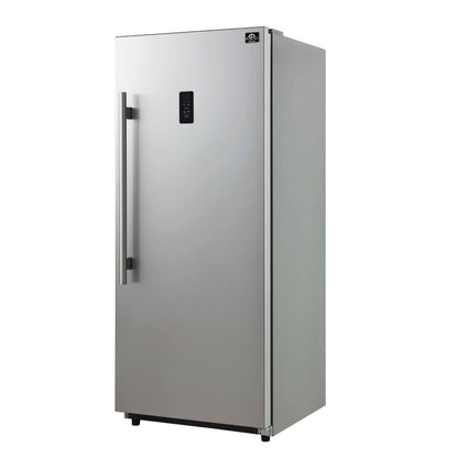 Forno Fortezza 28 Inch Right-Swing Convertible Refrigerator/Freezer, Stainless Steel, Total No Frost