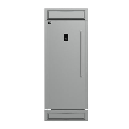 Forno Fortezza 32 Inch Left-Swing Freezer with Trim Kit, Stainless Steel, with Automatic Ice Maker