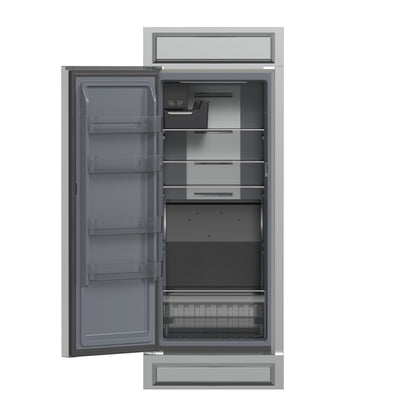 Forno Fortezza 32 Inch Left-Swing Freezer with Trim Kit, Stainless Steel, with Automatic Ice Maker