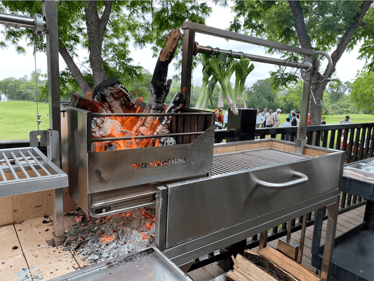 Tagwood BBQ Double Argentine Santa Maria Wood Fire & Charcoal Gaucho Grill | BBQ04SS  PRE-ORDER