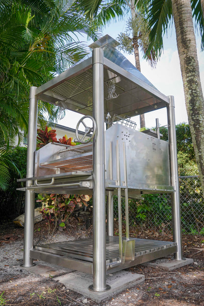 Tagwood BBQ Argentine Santa Maria Wood Fire & Charcoal Gaucho Grill all Stainless Steel | BBQ12SS