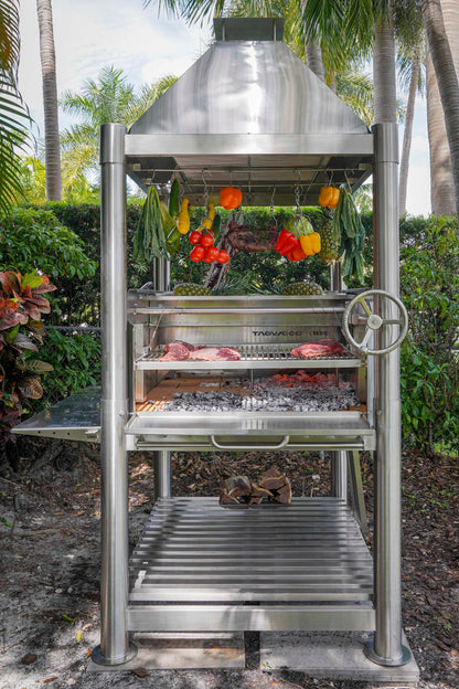 Tagwood BBQ Argentine Santa Maria Wood Fire & Charcoal Gaucho Grill all Stainless Steel | BBQ12SS