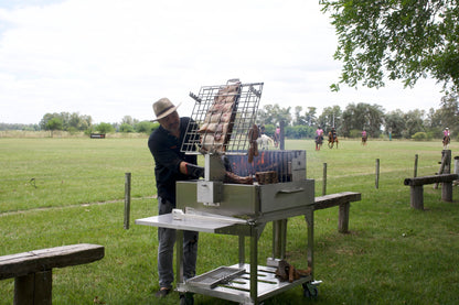 Tagwood BBQ Argentine Clamp Grill with firebox | BBQ33SS