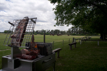 Tagwood BBQ Argentine Clamp Grill with firebox | BBQ33SS