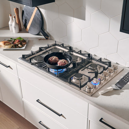 THOR Kitchen Package - 30" Wall Oven, 36" Cooktop, Range Hood, Refrigerator with Water and Ice Dispenser, Dishwasher, HEW3001-HRH3607-TGC3601-TRF3601FD-HDW2401SS