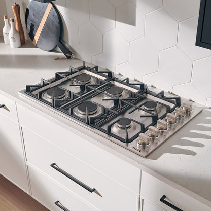 THOR Kitchen Package - 30" Wall Oven, 36" Cooktop, Range Hood, Refrigerator with Water and Ice Dispenser, Dishwasher, HEW3001-HRH3607-TGC3601-TRF3601FD-HDW2401SS