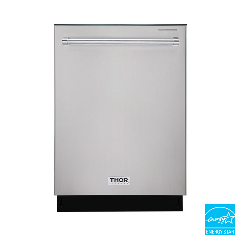 THOR Contemporary Package - 36" Electric Range, Range Hood, Refrigerator, Dishwasher, Microwave and Wine Cooler, ARE36-HRH3607-TRF3602-HWD2401SS-TMD3002-TWC2402