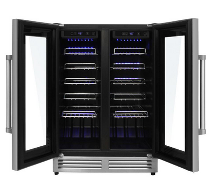 THOR Kitchen Package - 36" Electric Range, Range Hood, Refrigerator, Dishwasher, Wine Cooler, HRE3601-HRH3607-TRF3602-HDW2401SS-TWC2402