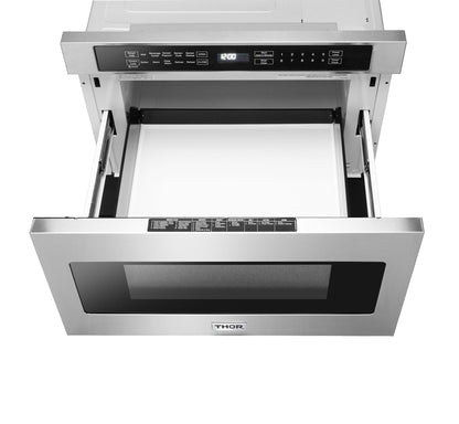 THOR Kitchen Package - 36" Propane Gas Rangetop, Range Hood, Wall Oven, Microwave, HRT3618ULP-HRH3607-HEW3001-TMD2401