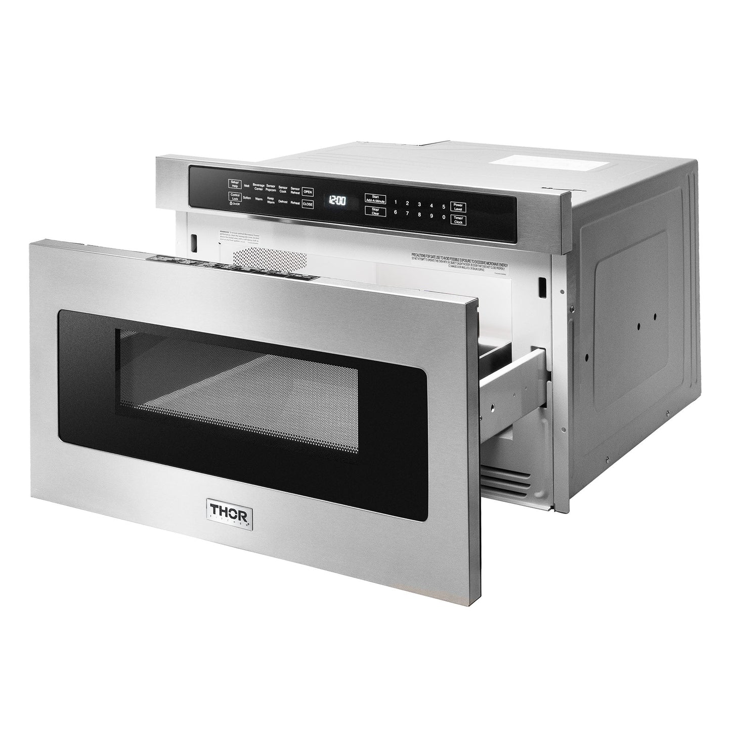 THOR Kitchen Package - 36" Propane Gas Rangetop, Range Hood, Wall Oven, Microwave, HRT3618ULP-HRH3607-HEW3001-TMD2401