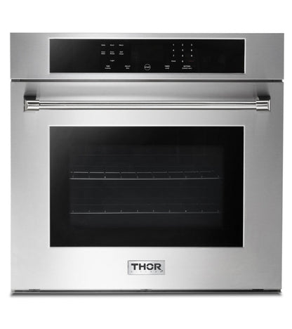THOR Kitchen Package - 36" Propane Gas Rangetop, Range Hood, Wall Oven, Microwave, HRT3618ULP-HRH3607-HEW3001-TMD2401