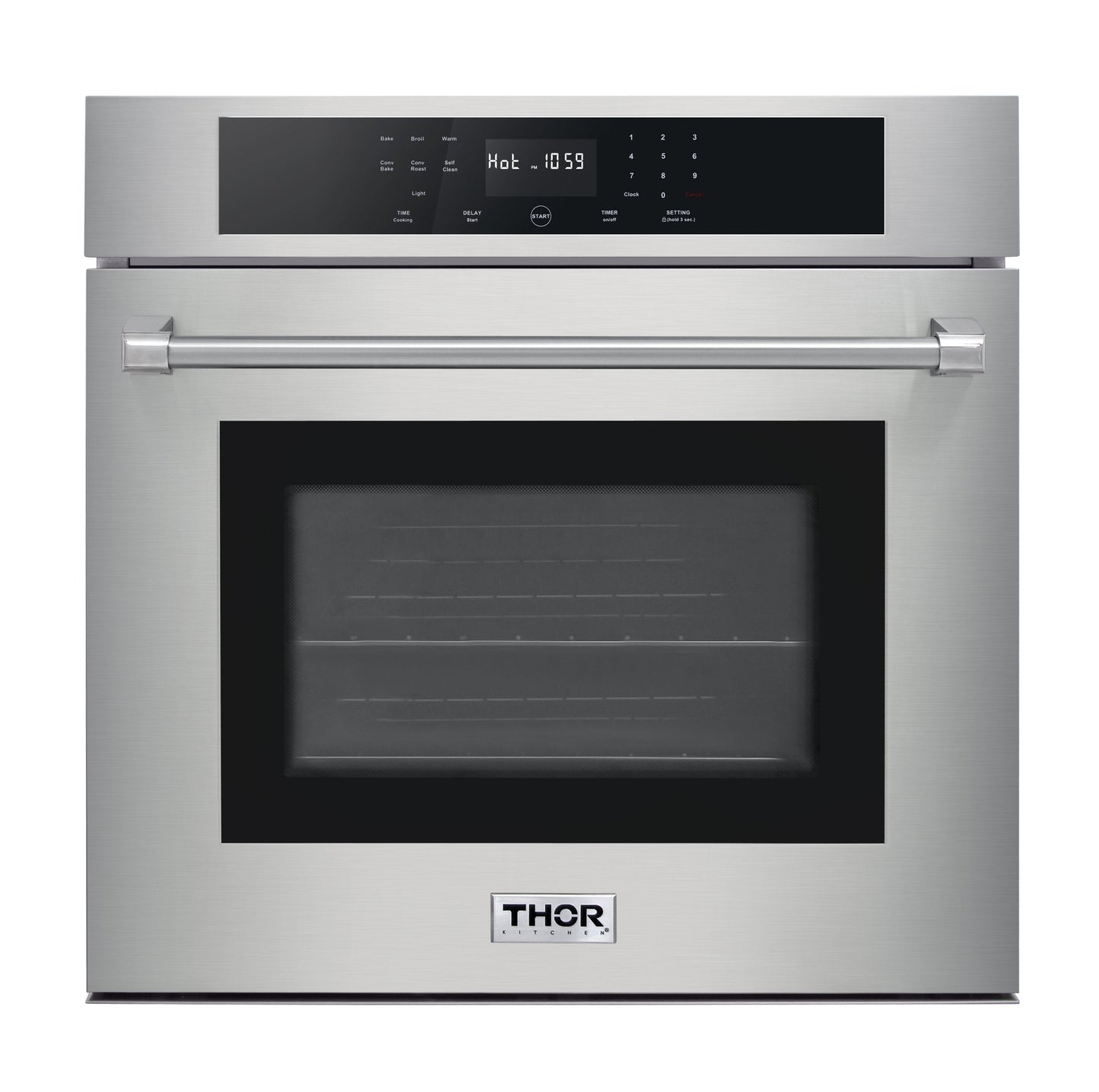 THOR Kitchen Package - 30" Wall Oven, 36" Cooktop, Range Hood, Refrigerator with Water and Ice Dispenser, Dishwasher, HEW3001-HRH3607-TGC3601-TRF3601FD-HDW2401SS
