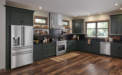 THOR Kitchen Package - 30" Wall Oven, 36" Cooktop, Range Hood, Refrigerator with Water and Ice Dispenser, Dishwasher, HEW3001-HRH3607-TGC3601-TRF3601FD-HDW2401SS