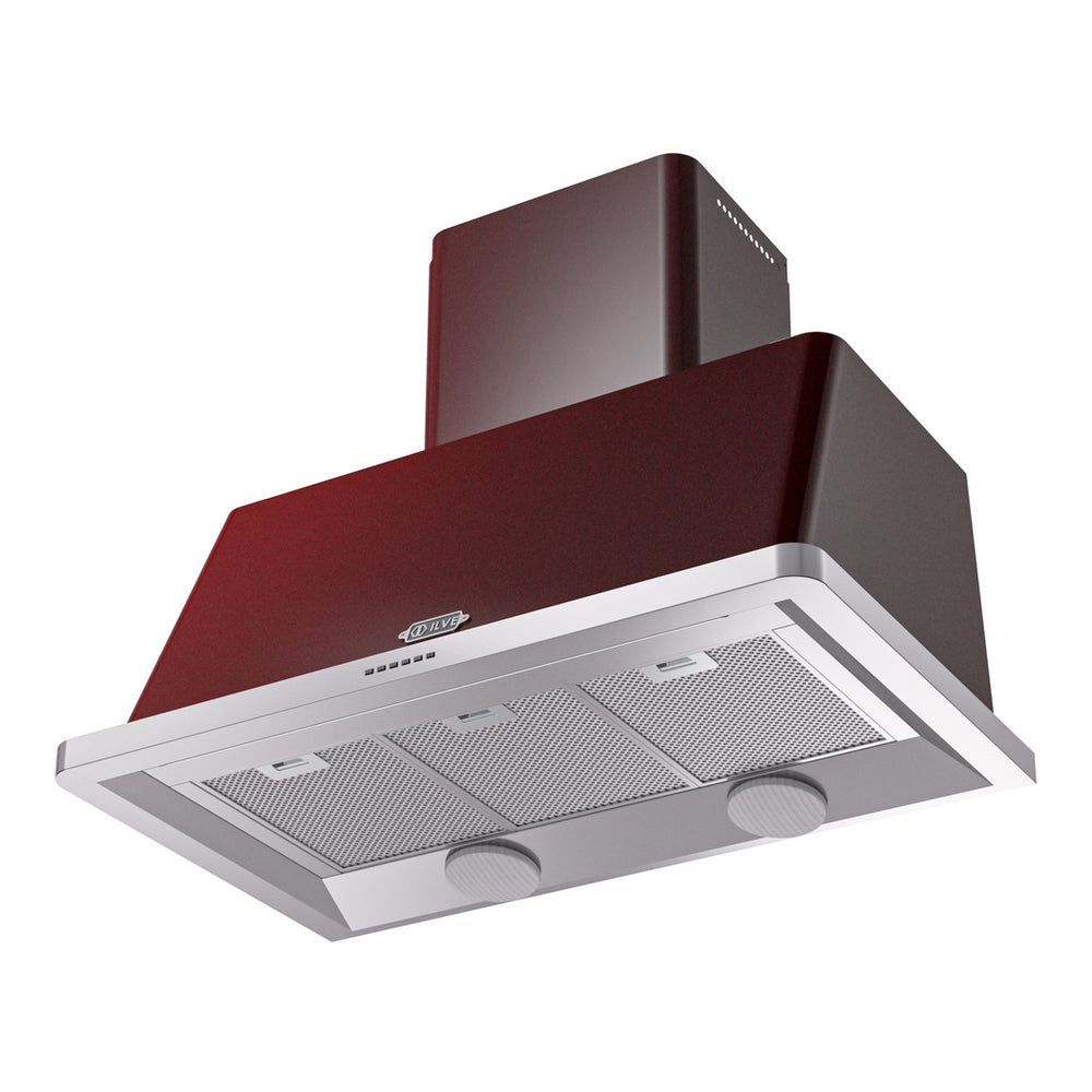 ILVE Majestic II 40 inch Range Hood Burgundy