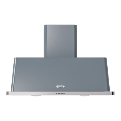 ILVE Majestic II 48 inch Wall Mount Range Hood Stainless Steel Trim Blue Grey